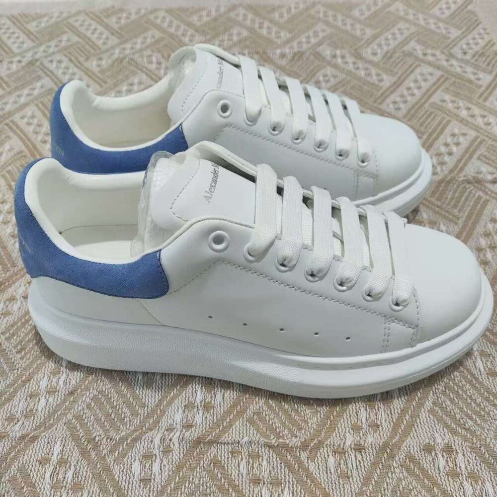 Alexander Mcqueen Exquisite Heel Height-Enhancing Casual White&Blue Men Sneakers - Picture 4 of 8